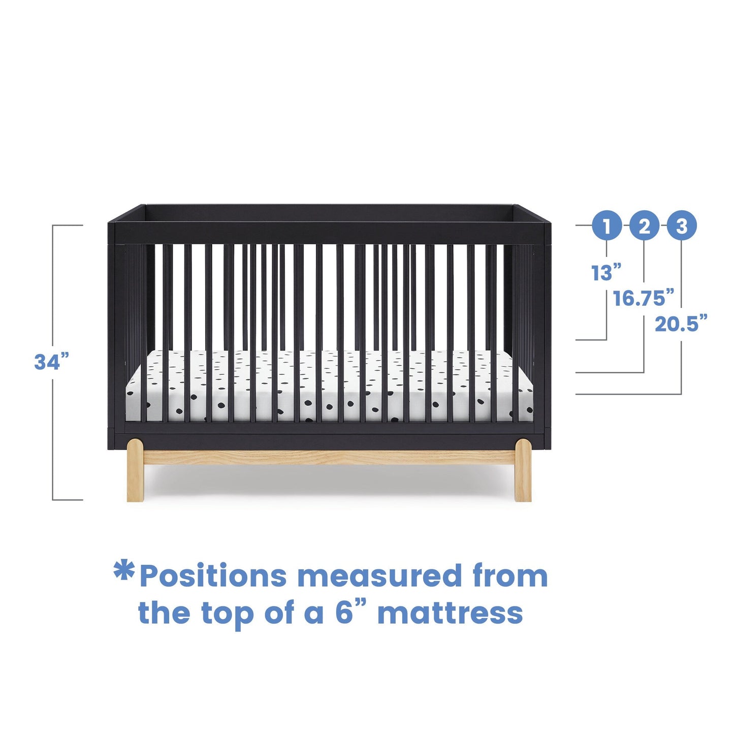 Poppy 4-in-1 Convertible Crib