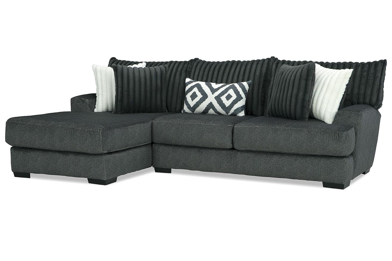 Avelina 2-Piece Left-Facing Sectional Chaise Gunmetal