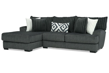 Avelina 2-Piece Left-Facing Sectional Chaise Gunmetal