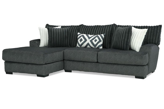 Avelina 2-Piece Left-Facing Sectional Chaise Gunmetal