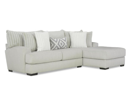 Avelina 2-Piece Right-Facing Sectional Chaise Silver