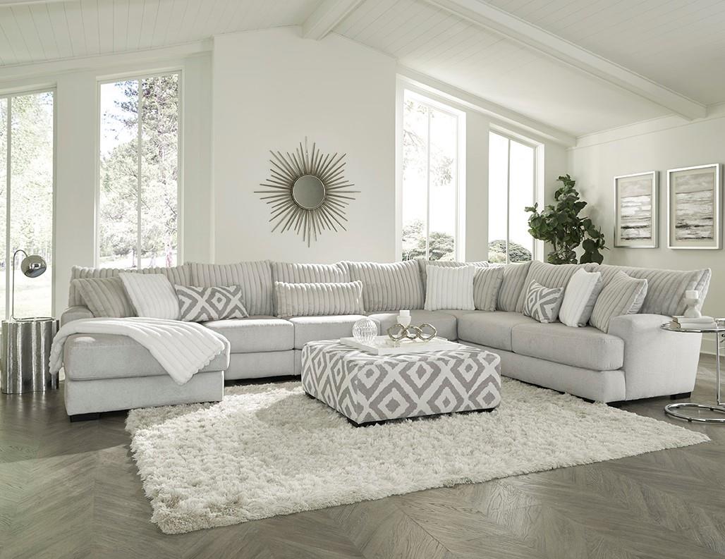 Avelina 4-Piece Left-Facing Sectional with Chaise Silver