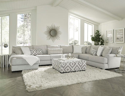 Avelina 4-Piece Left-Facing Sectional with Chaise Silver