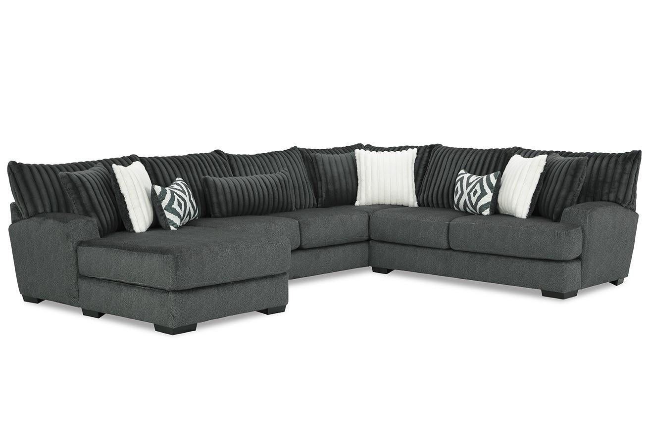 Avelina 3-Piece Left-Facing Sectional Chaise Gunmetal