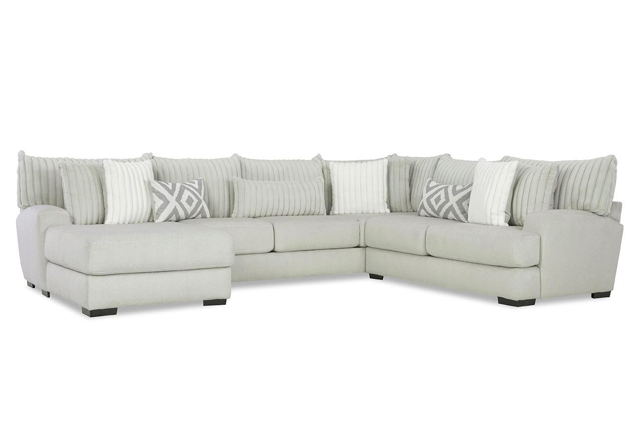 Avelina 3-Piece Left-Facing Sectional Chaise Silver