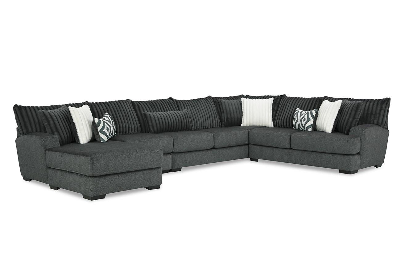 Avelina 4-Piece Left-Facing Sectional with Chaise Gunmetal