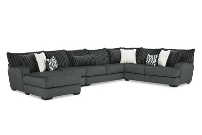 Avelina 4-Piece Left-Facing Sectional with Chaise Gunmetal