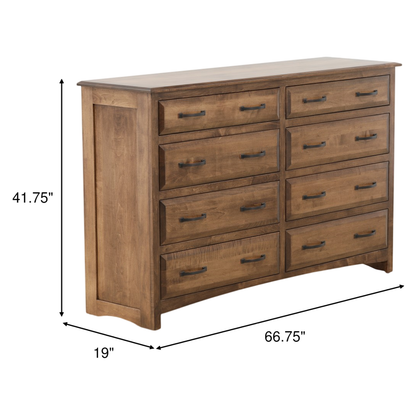Stonebridge dresser with 8 drawers, dark handles, and solid wood cabinet body