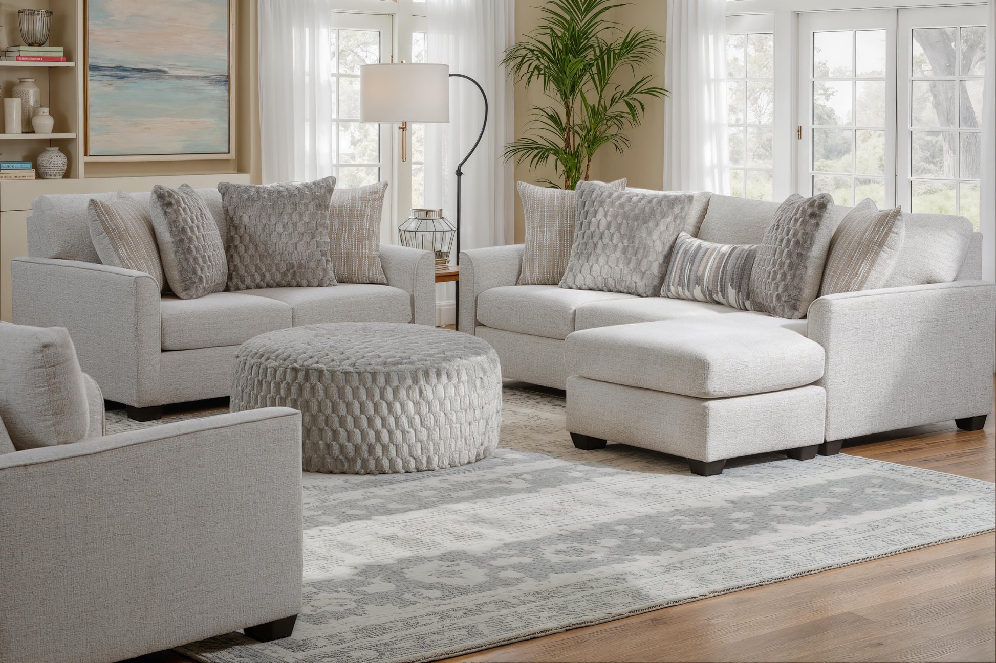 Forte Sofa Chaise with Drop-Down Table