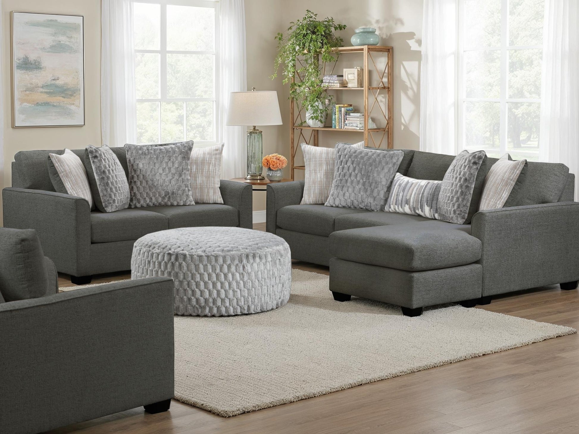 Forte Sofa Chaise with Drop-Down Table