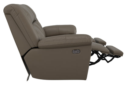 Power recliner with extended footrest and side control panel