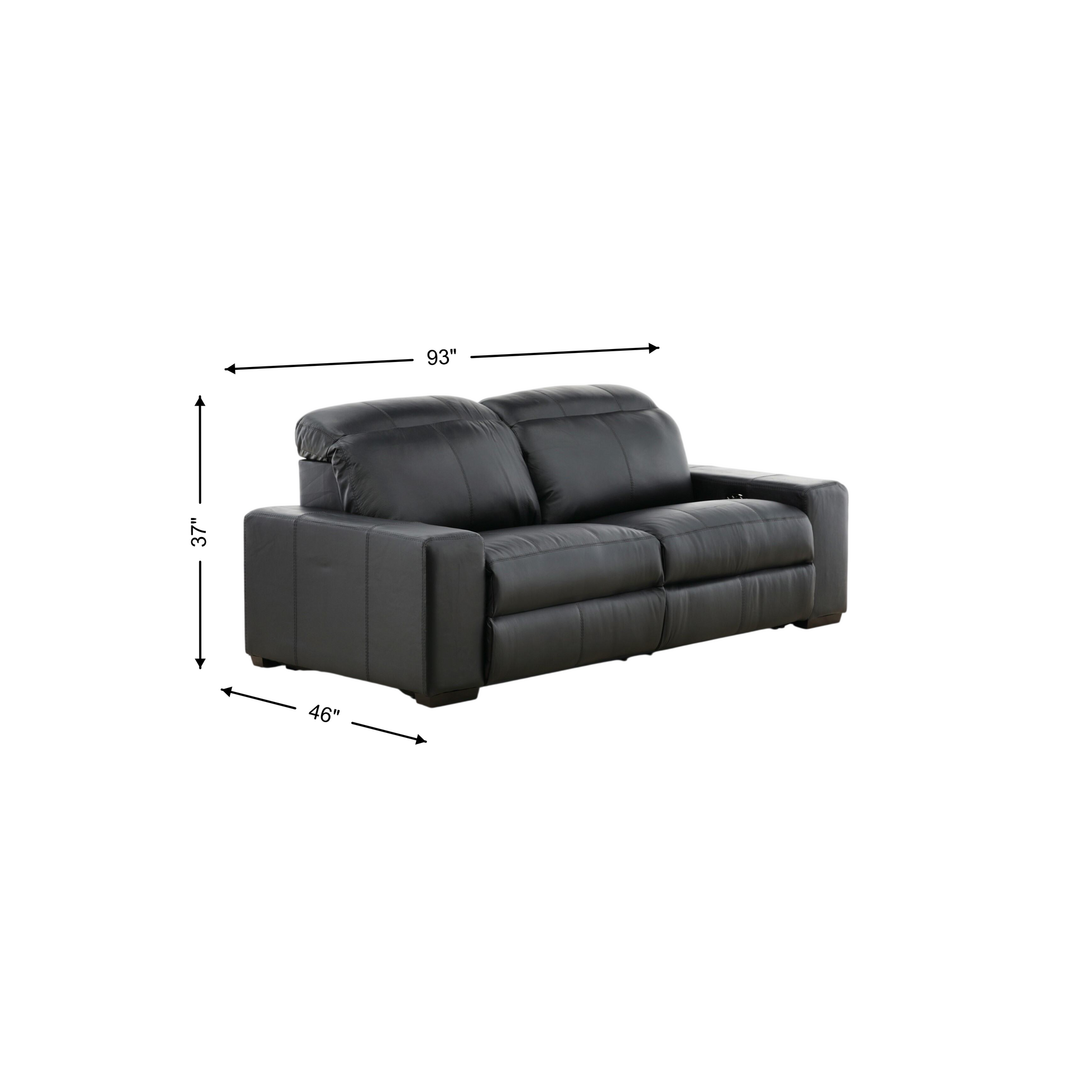 Evren Leather Power Reclining Sofa