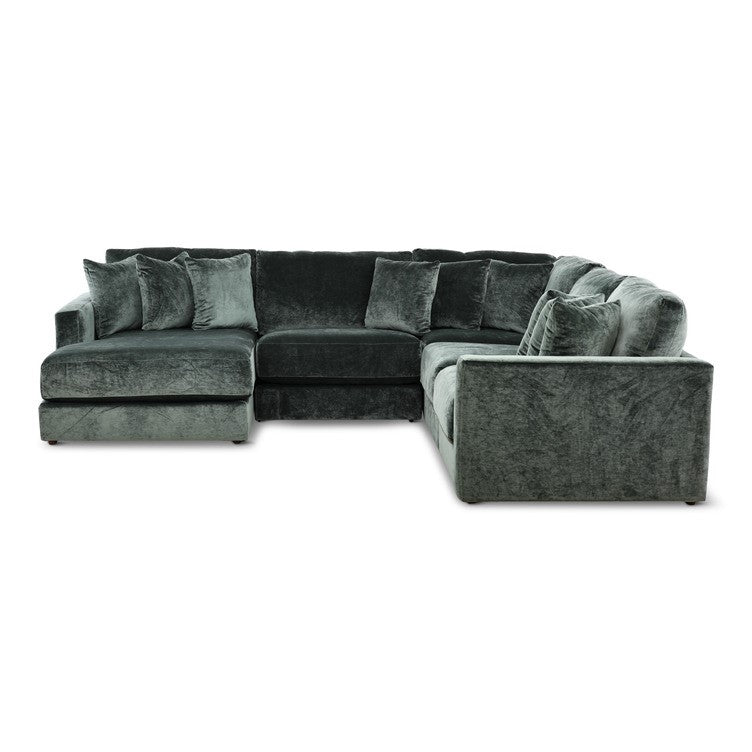 Evianna 5-Piece Pine Sectional Left-Facing