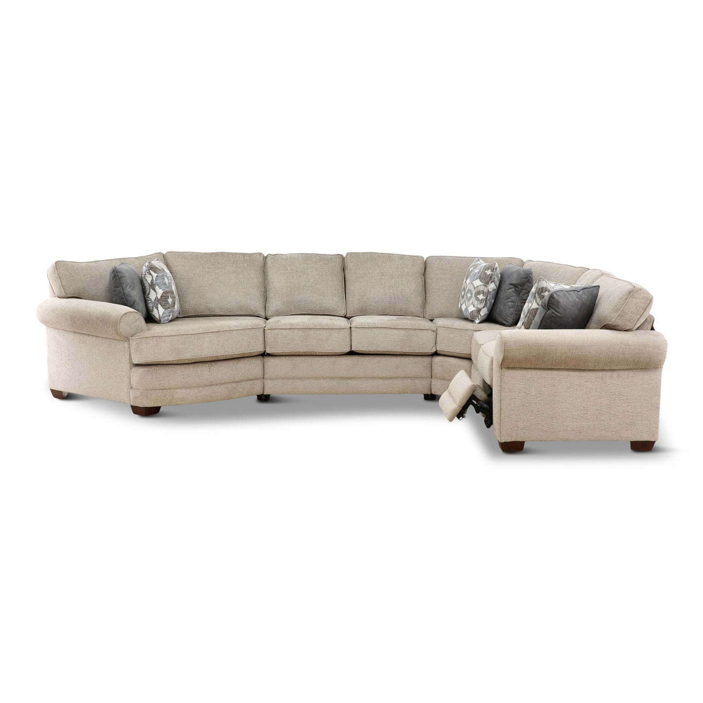 Wentworth 4-Piece Power Reclining Sectional Right-Facing
