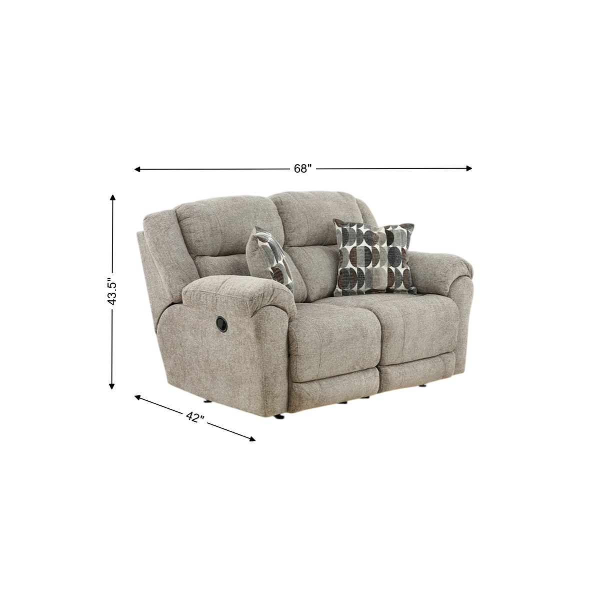 Peppar Rocking Reclining Loveseat
