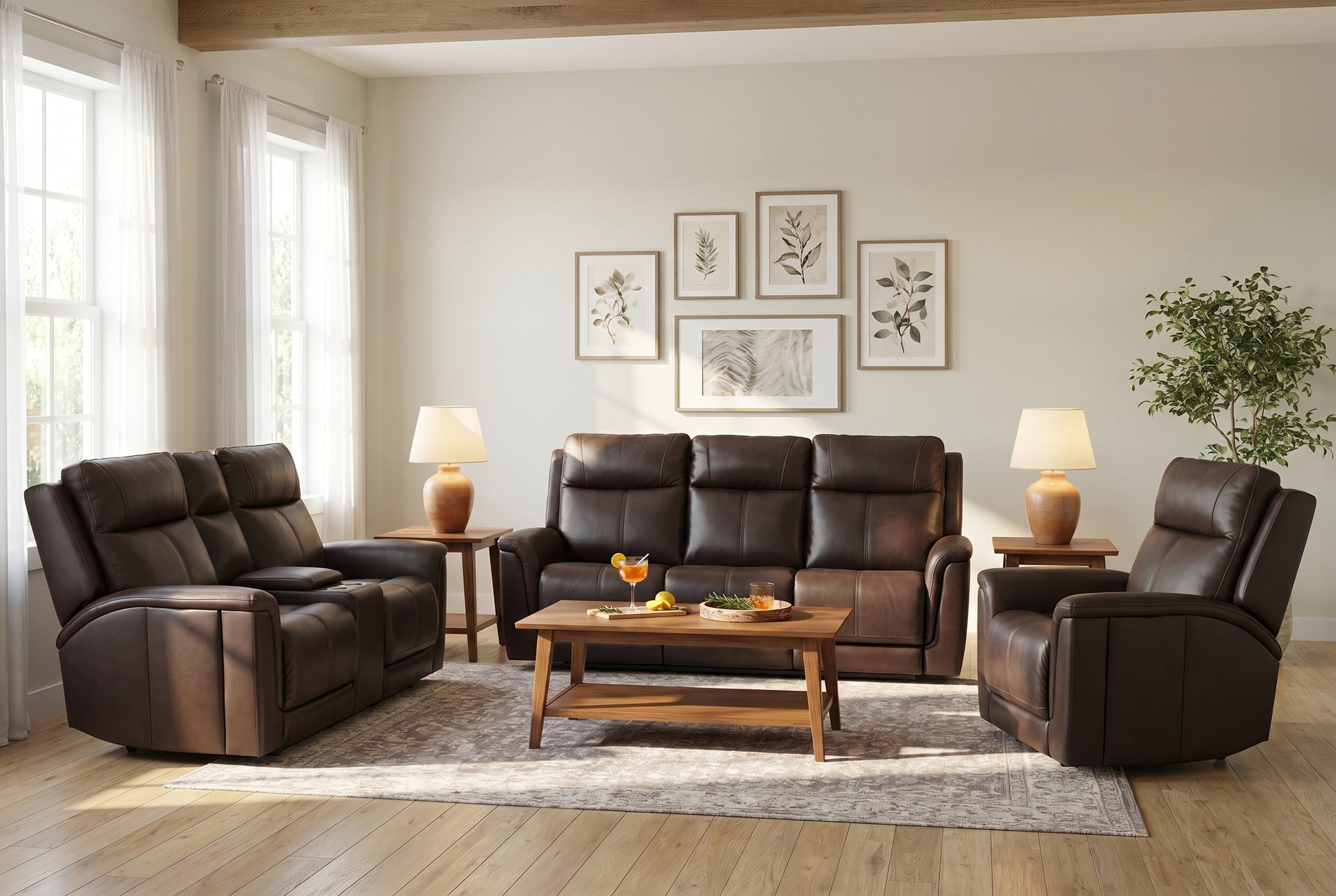 Flexsteel Trey Leather Power Recliner