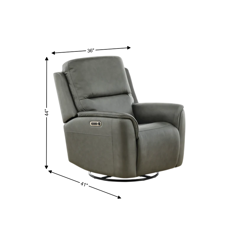 Flexsteel Grayson Leather Swivel Glider Recliner