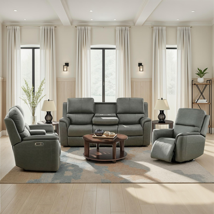 Flexsteel Grayson Leather Swivel Glider Recliner