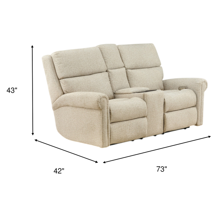Flexsteel Jetsyn Power Reclining Console Loveseat