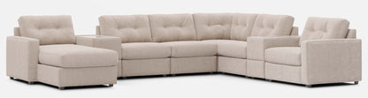 Modular One 8-Piece Sectional Chaise with E-Console
