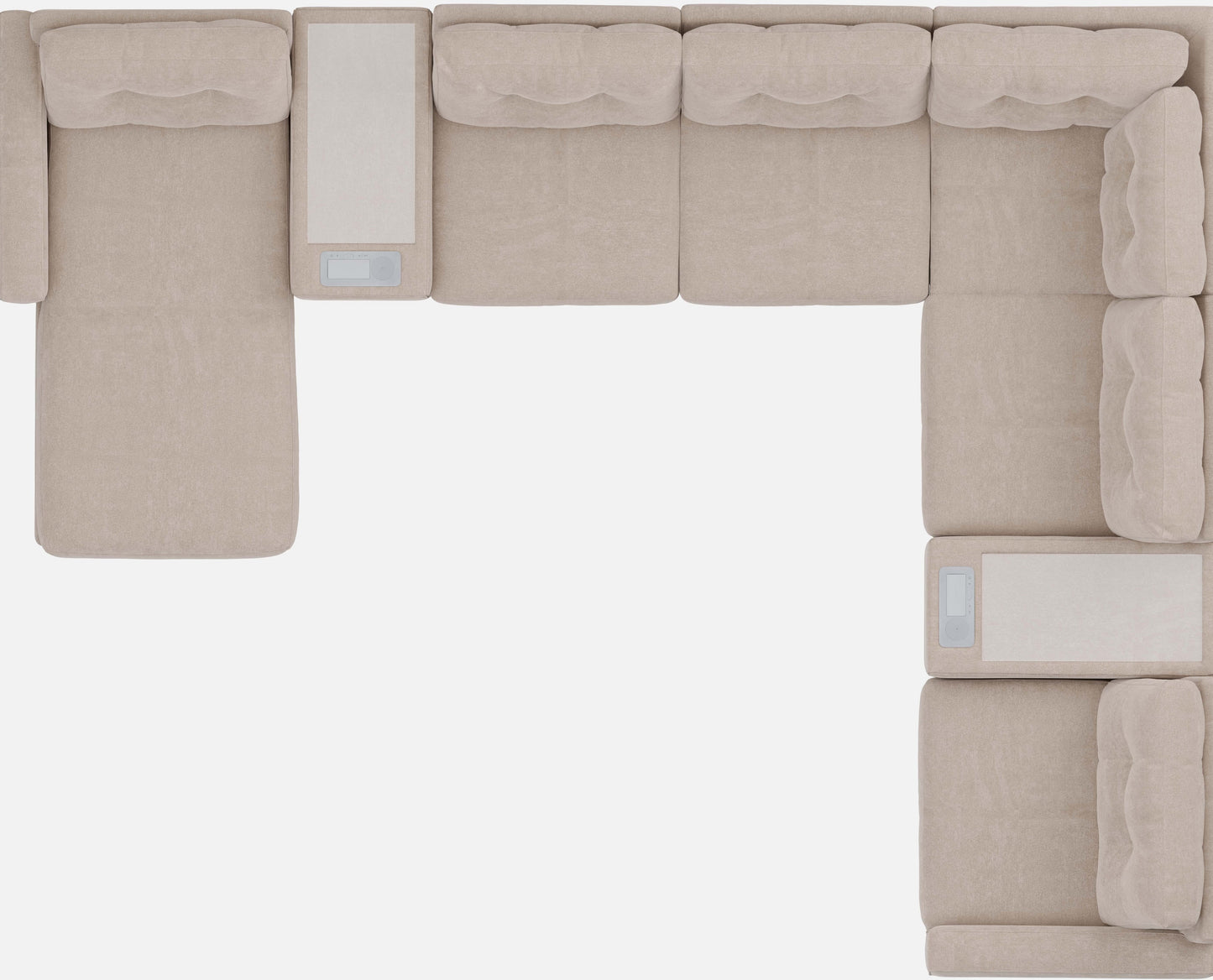 Modular One 8-Piece Sectional Chaise with E-Console
