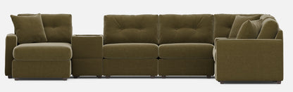 Modular One 8-Piece Sectional Chaise with E-Console