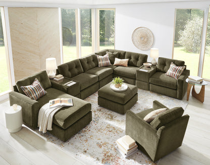 Modular One 8-Piece Sectional Chaise with E-Console