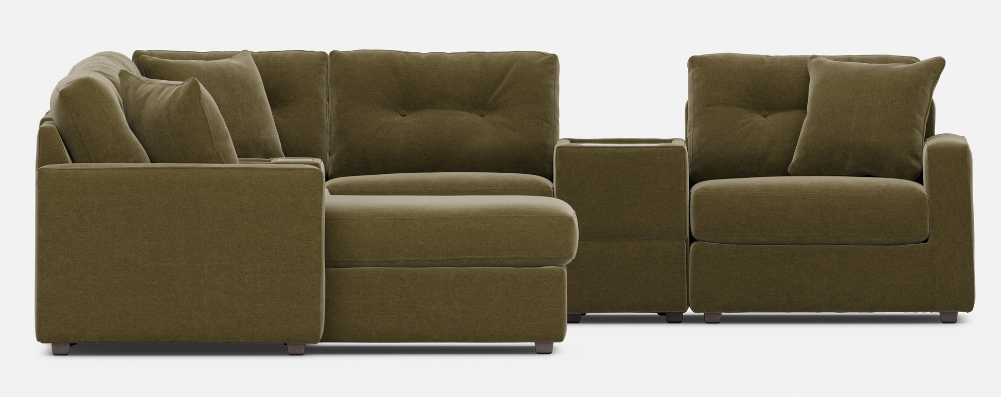 Modular One 8-Piece Sectional Chaise with E-Console