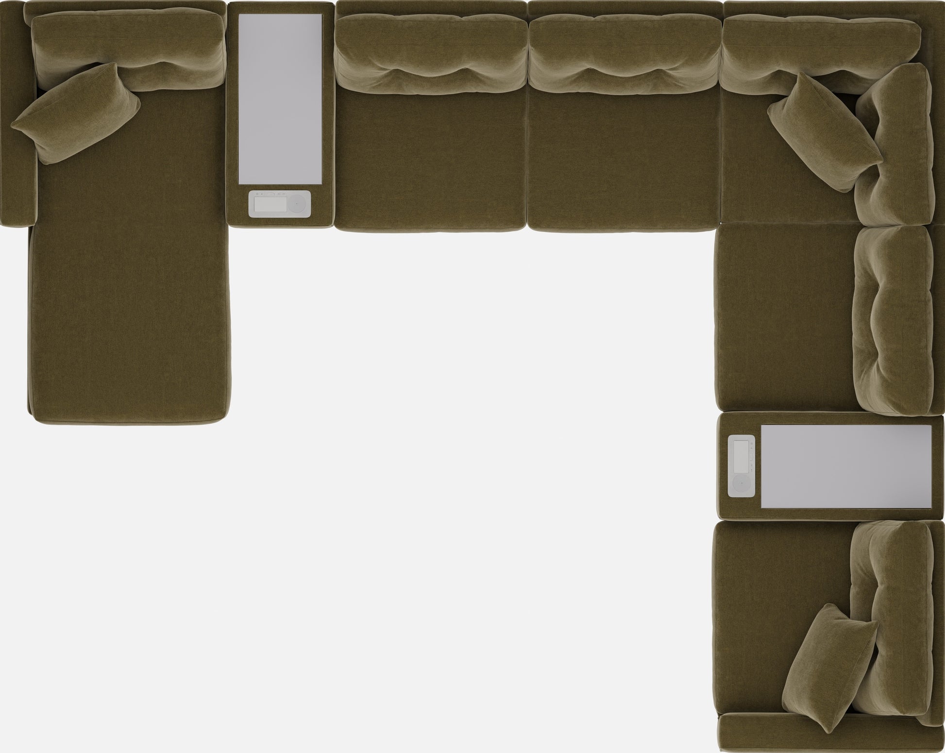 Modular One 8-Piece Sectional Chaise with E-Console