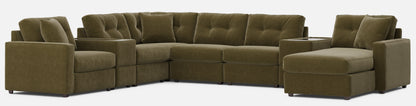 Modular One 8-Piece Sectional Chaise with E-Console