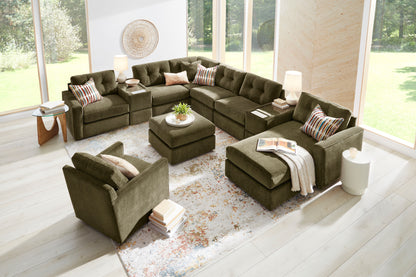 Modular One 8-Piece Sectional Chaise with E-Console