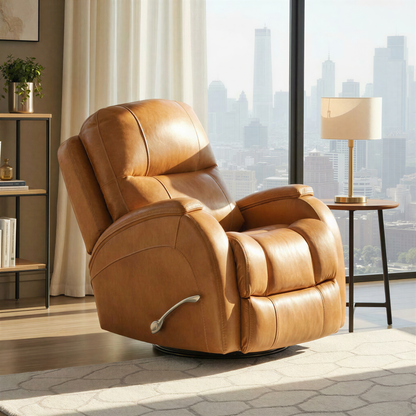 Tango Leather Swivel Glider Recliner