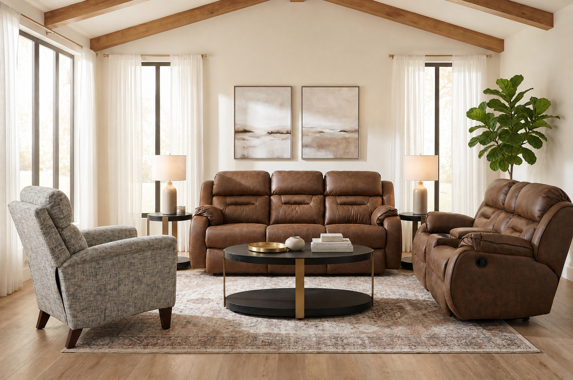 Bellevue Pushback High-Leg Recliner