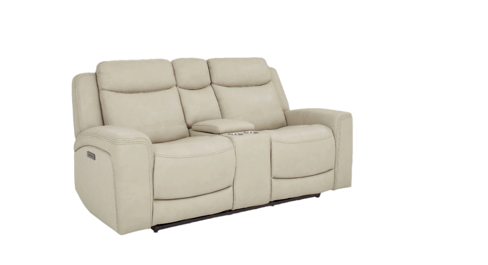 Davidson Power Leather Console Loveseat