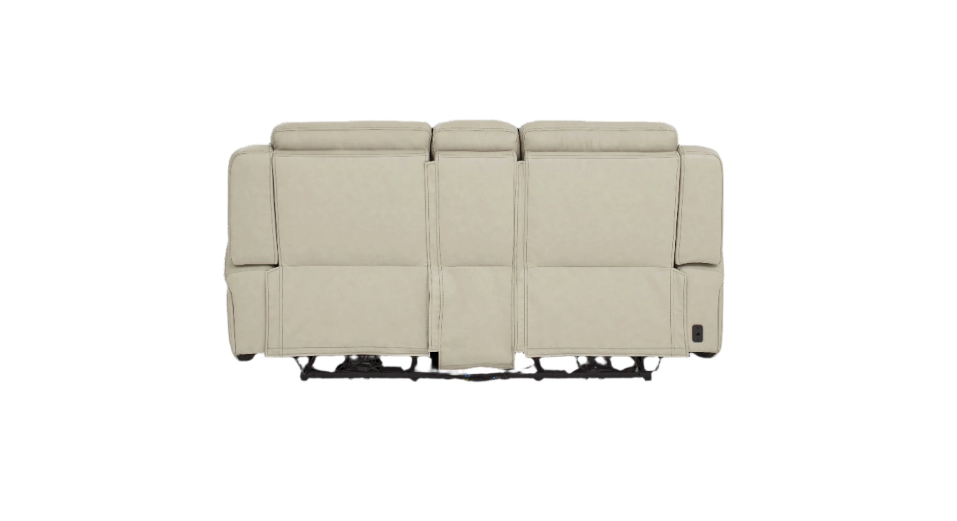 Davidson Power Leather Console Loveseat