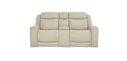 Davidson Power Leather Console Loveseat