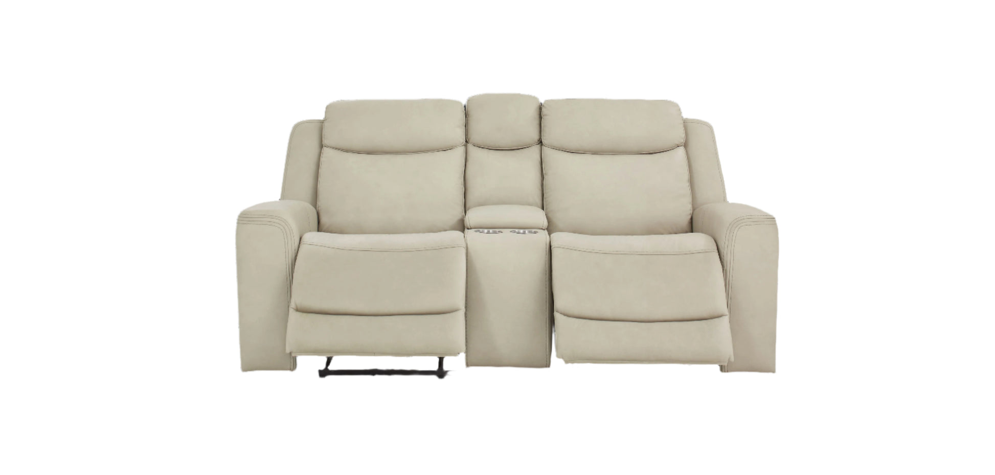 Davidson Power Leather Console Loveseat