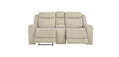 Davidson Power Leather Console Loveseat