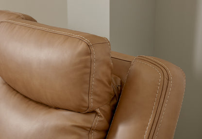 Davidson Power Leather Console Loveseat