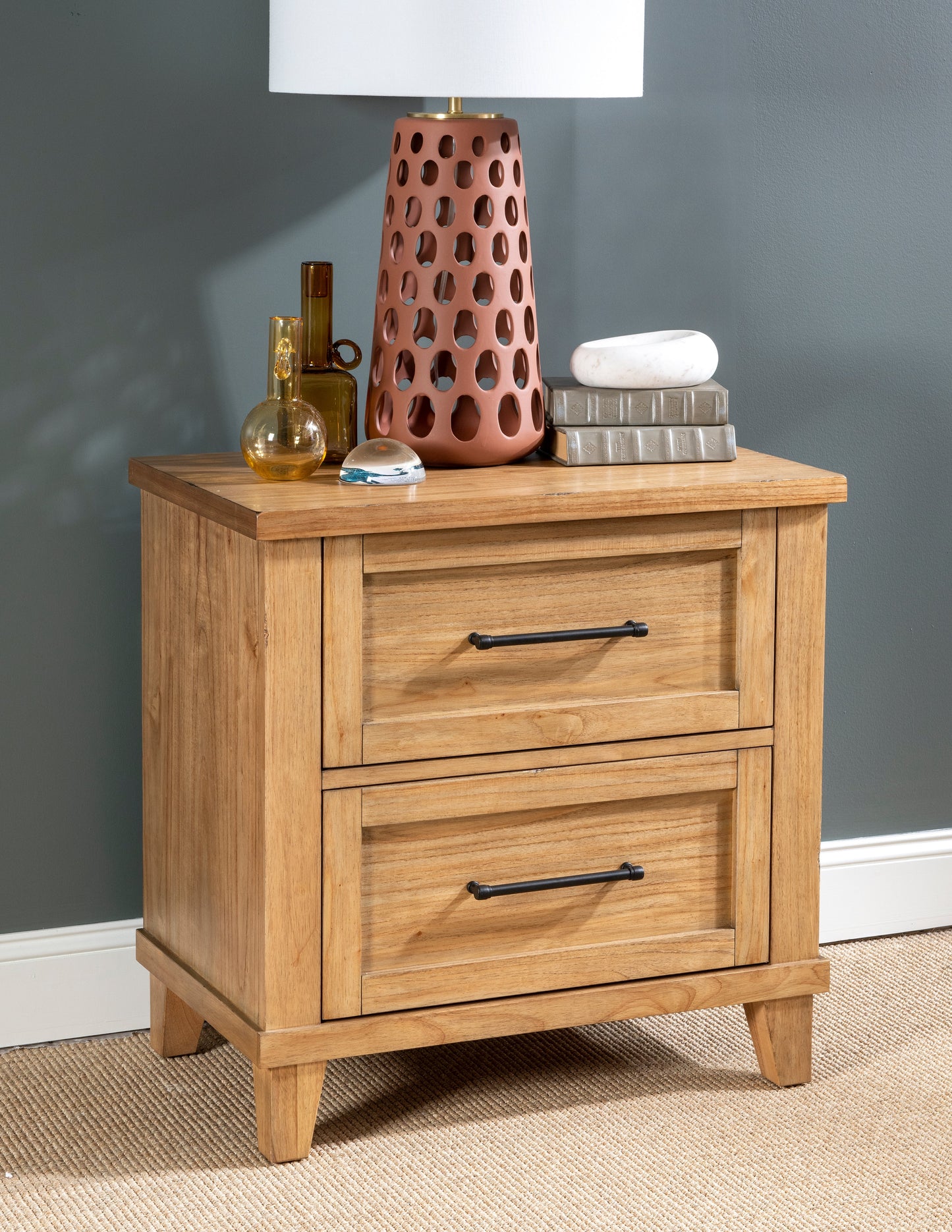 Trisha Yearwood XXX's & OOO's 2 Drawer Nightstand Amber