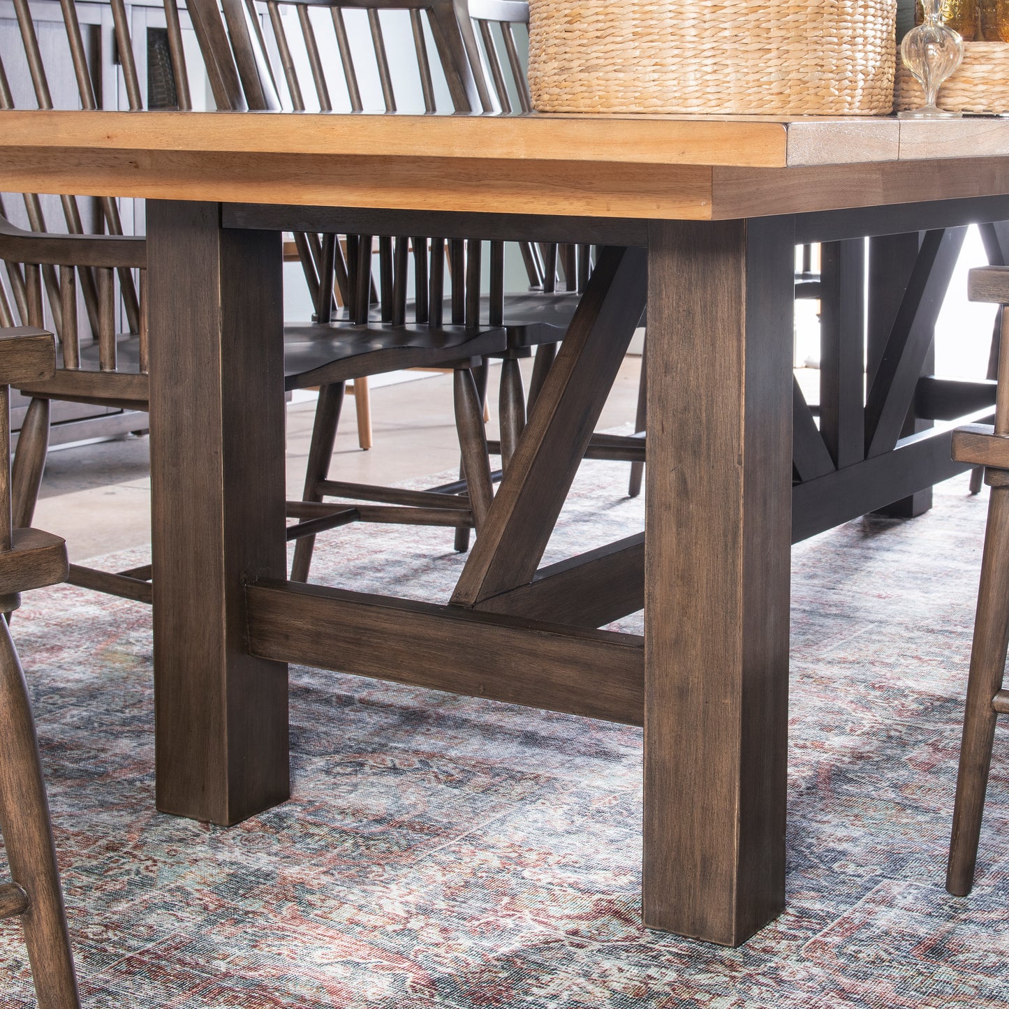 XXX's and OOO's Trestle Dining Table