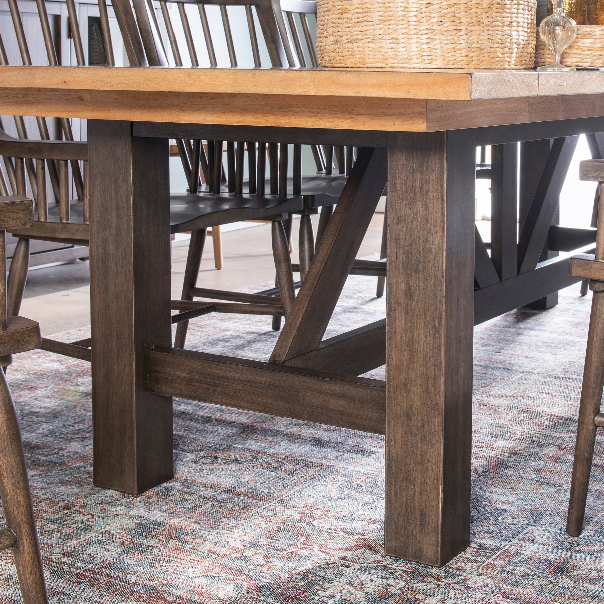 XXX's and OOO's Trestle Dining Table
