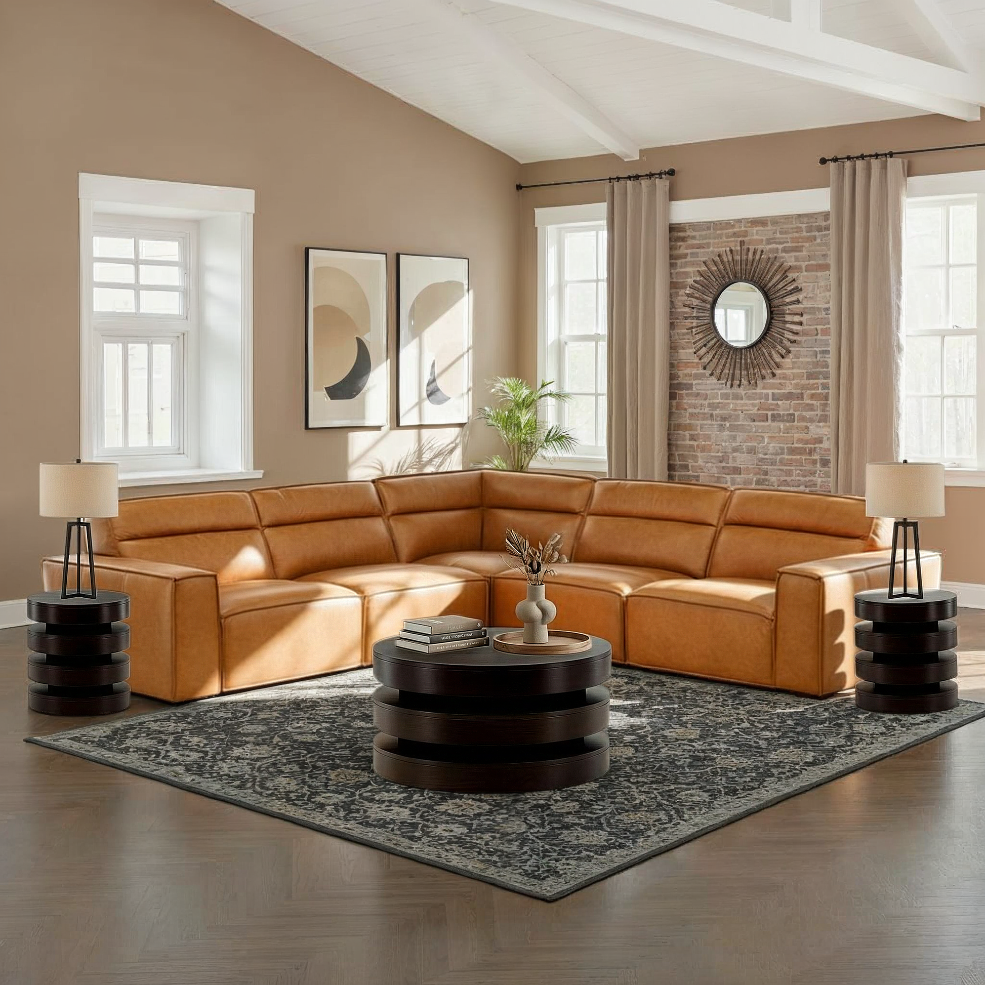 Somerset 5-Piece Leather Sectional