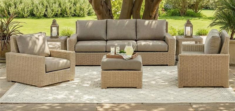 Sydney Outdoor Patio Ottoman w/cushion