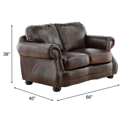 Leonard Leather Loveseat