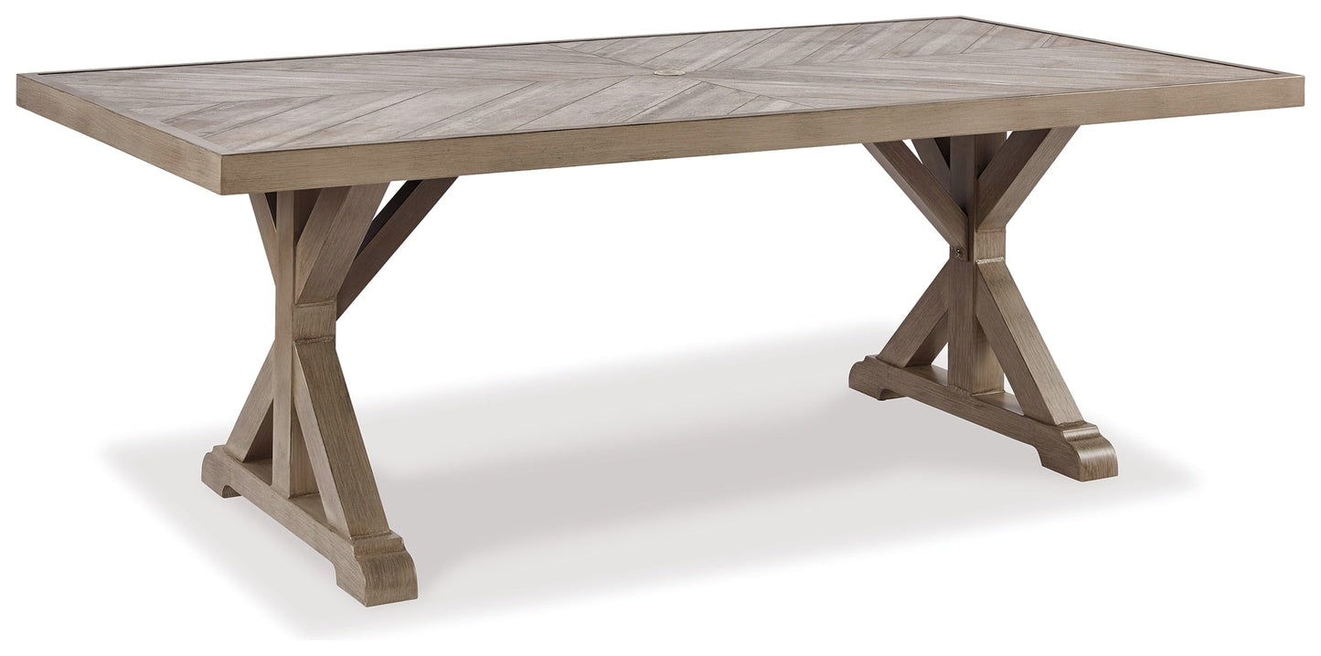 Beachcroft Outdoor Dining Table with Umbrella Option