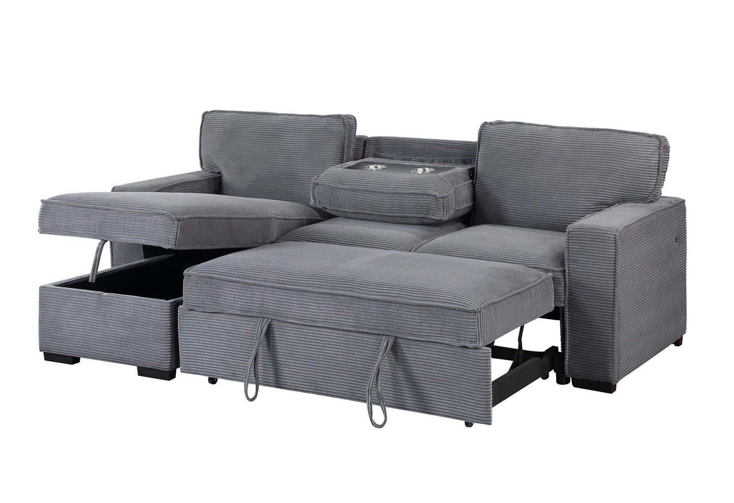 Amir 2-Piece Sectional With Sofa Bed