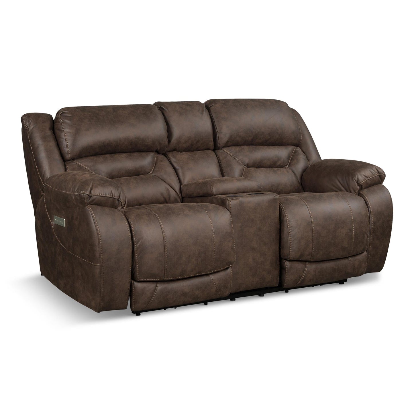 Valor Brown Power Loveseat