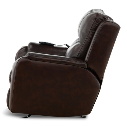 Waylon Leather Power Rocker Recliner
