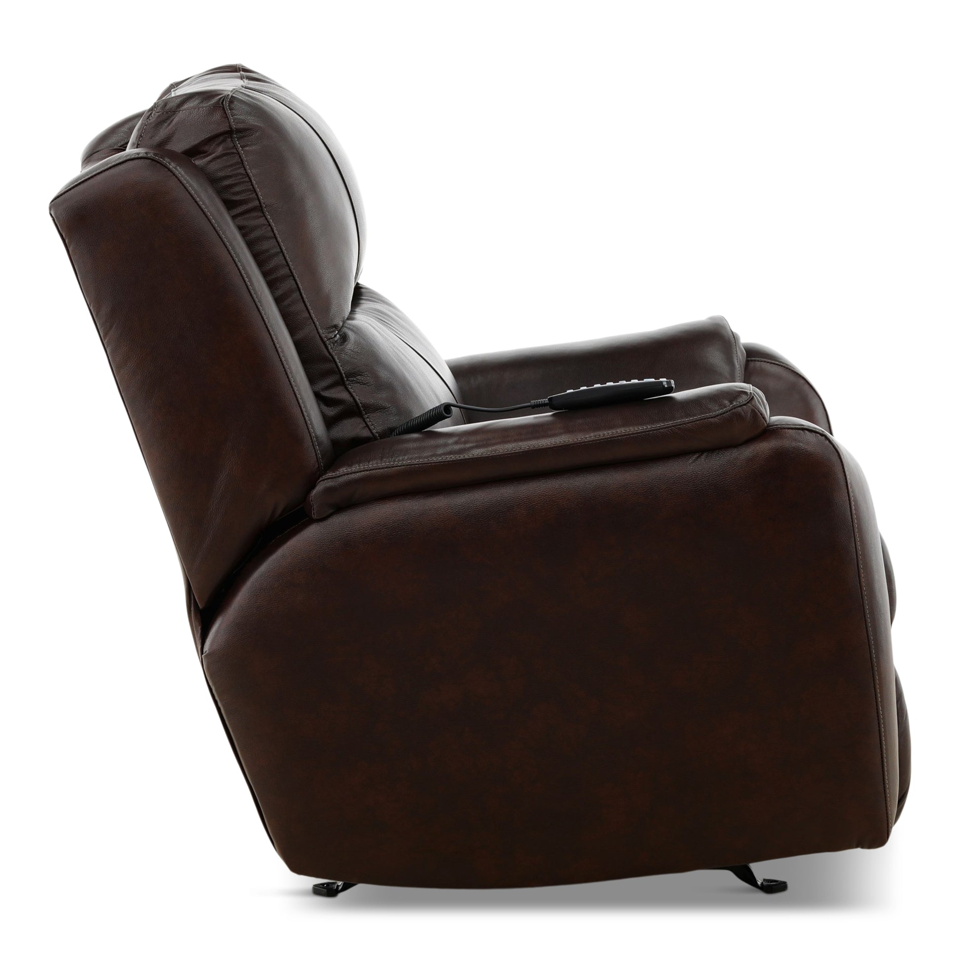 Waylon Leather Power Rocker Recliner